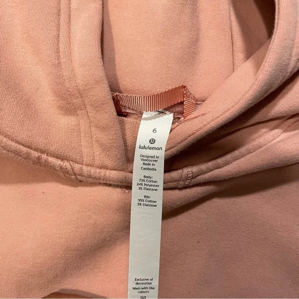 Lululemon All Yours Fleece Hoodie Pink Pastel Women's Size‎ 6